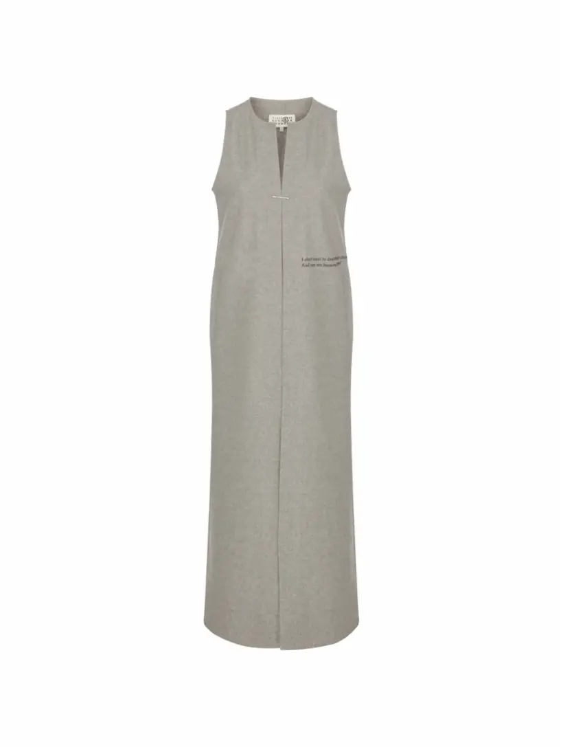 

Шерстяной кардиган с надписью MM6 MAISON MARGIELA, серый
