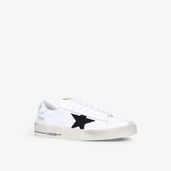 Мужские низкие кроссовки Stardan из кожи и сетки Golden Goose, черный — фото 3