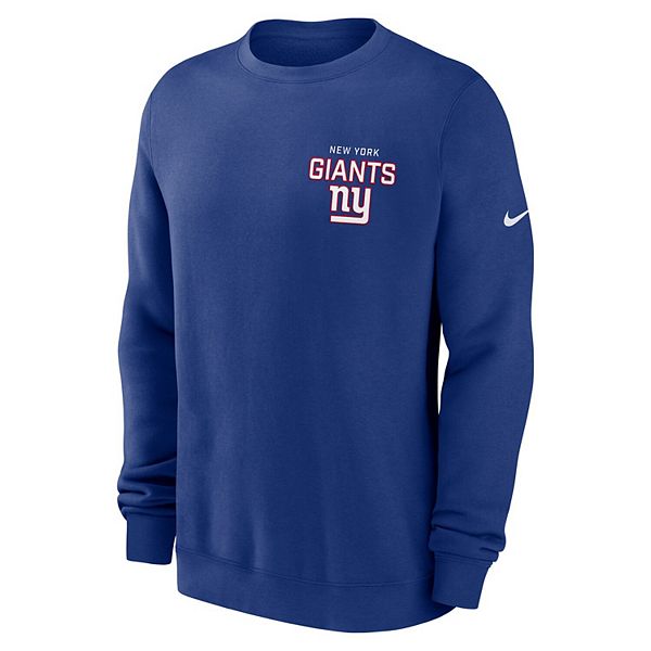 Толстовка с капюшоном Men's Royal New York Giants Primetime Club Fleece Nike — фото 3
