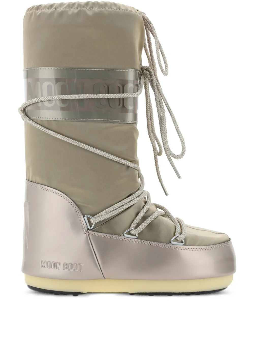 

Дутые сапоги со шнуровкой Moon Boot, серый