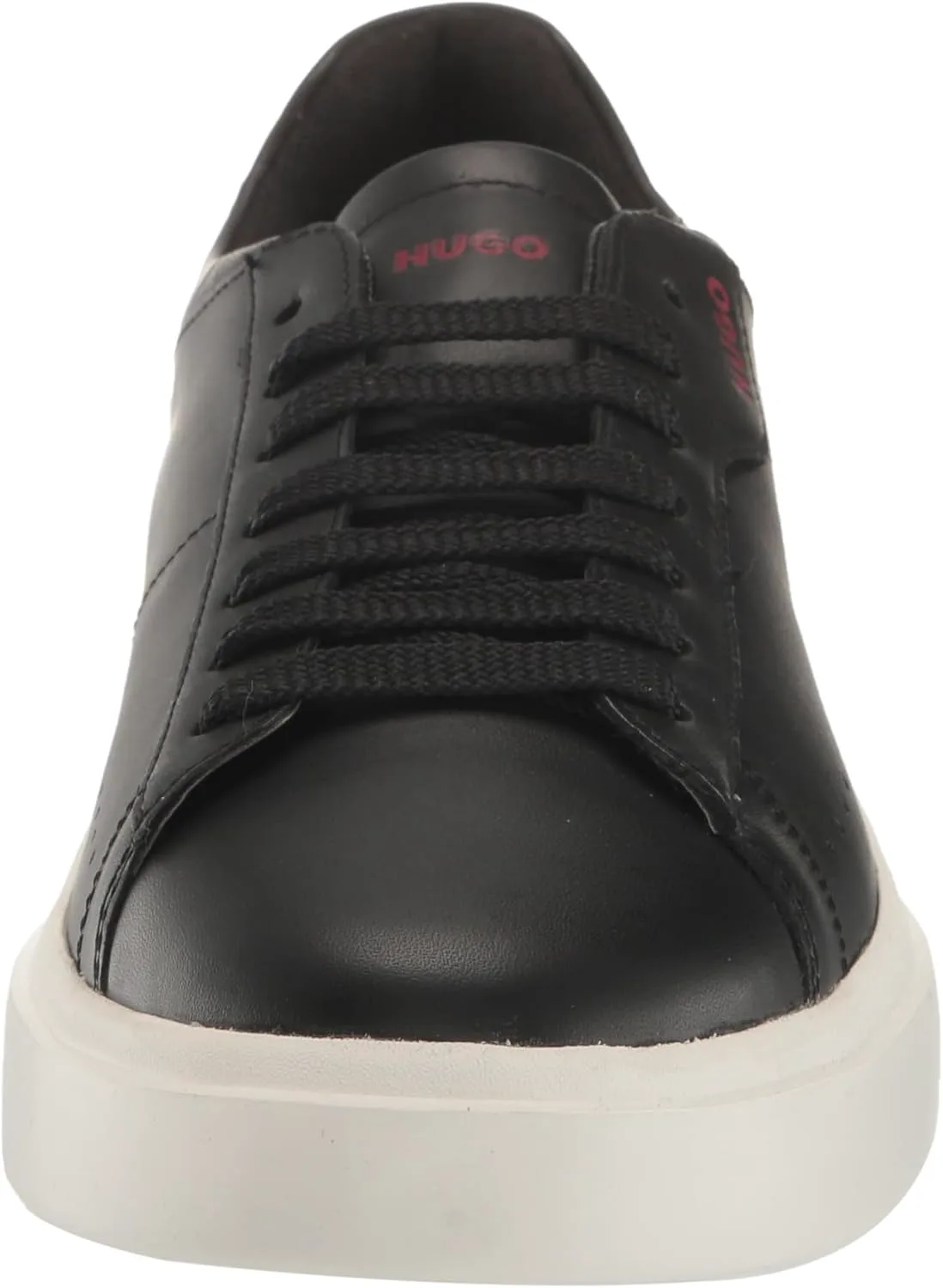 Кроссовки Hugo Mens Cupsole из кожи на шнуровке, черный — фото 4