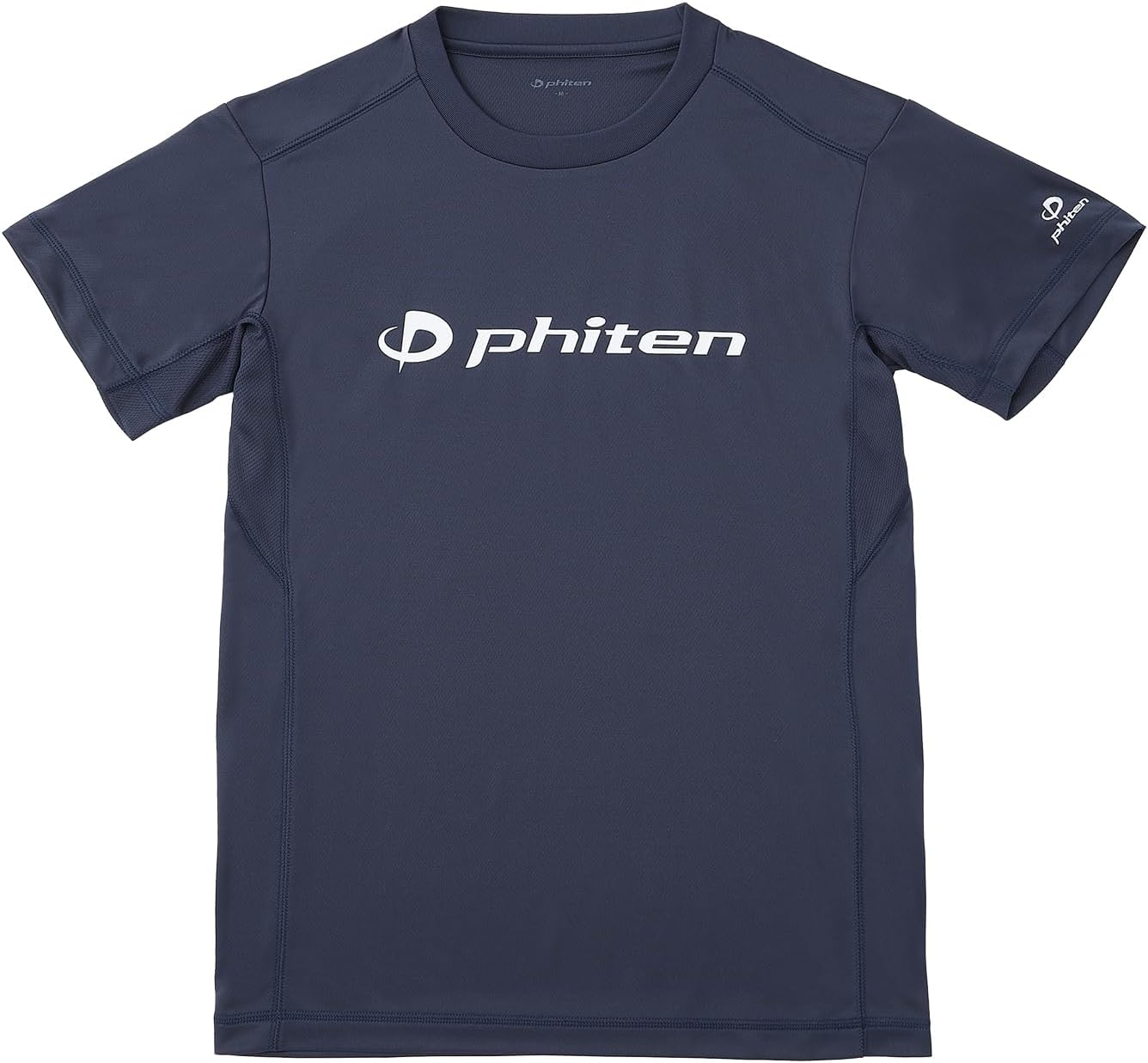 

Футболка Phiten RAKU, с коротким рукавом, унисекс, спортивная, для клубных мероприятий, с логотипом, белый/темно-синий