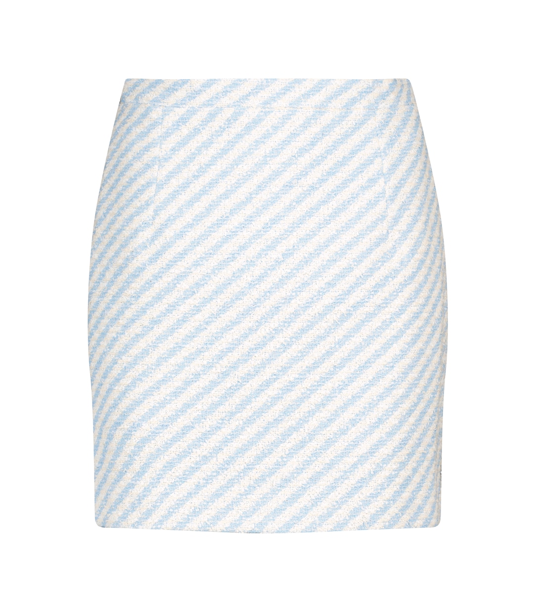 

Мини-юбка из полосатого твида Alessandra Rich, светло-синий