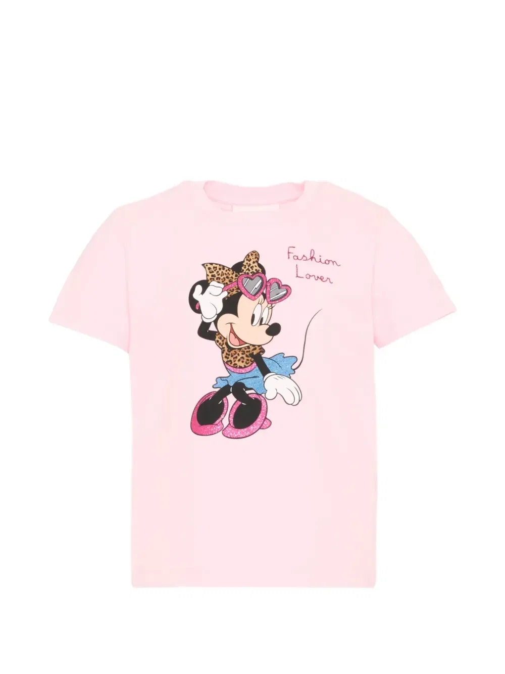 Футболка с принтом Минни Маус от Elly Disney Mc2 Saint Barth Kids, розовый