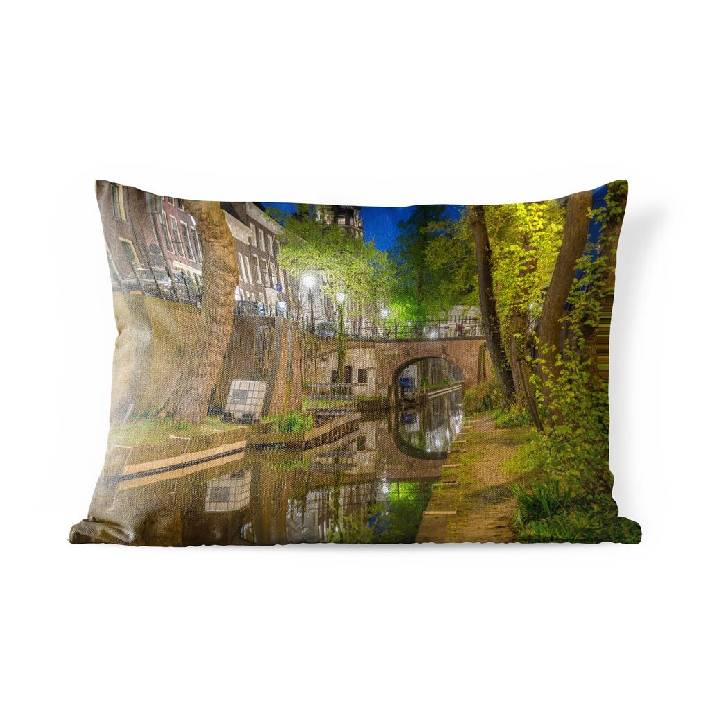 

Подушка для улицы MuchoWow - Ров - Утрехт - Растения - 60x40 см - Устойчивость к атмосферным воздействиям - Подушка для отдыха - Чехлы для подушек - Декоративные чехлы для подушек - Декоративные чехлы для подушек, мультиколор