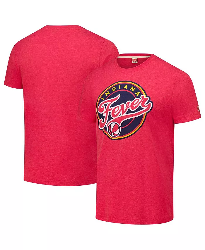

Мужская и женская футболка Team Spirit Tri-Blend в цветах команды Indiana Fever Homage