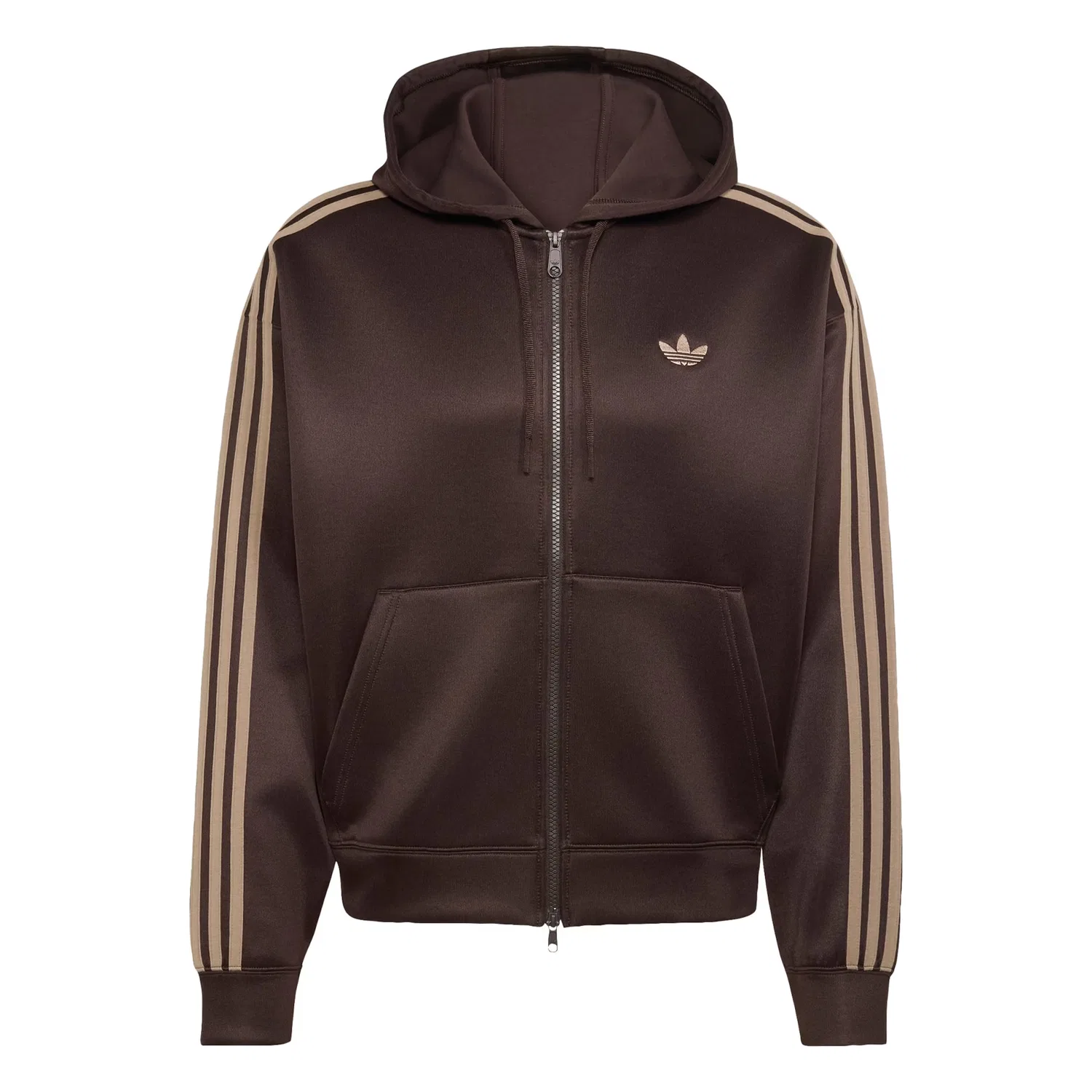 Толстовка на молнии Adidas Originals Adicolor в карамельном и шоколадном цветах