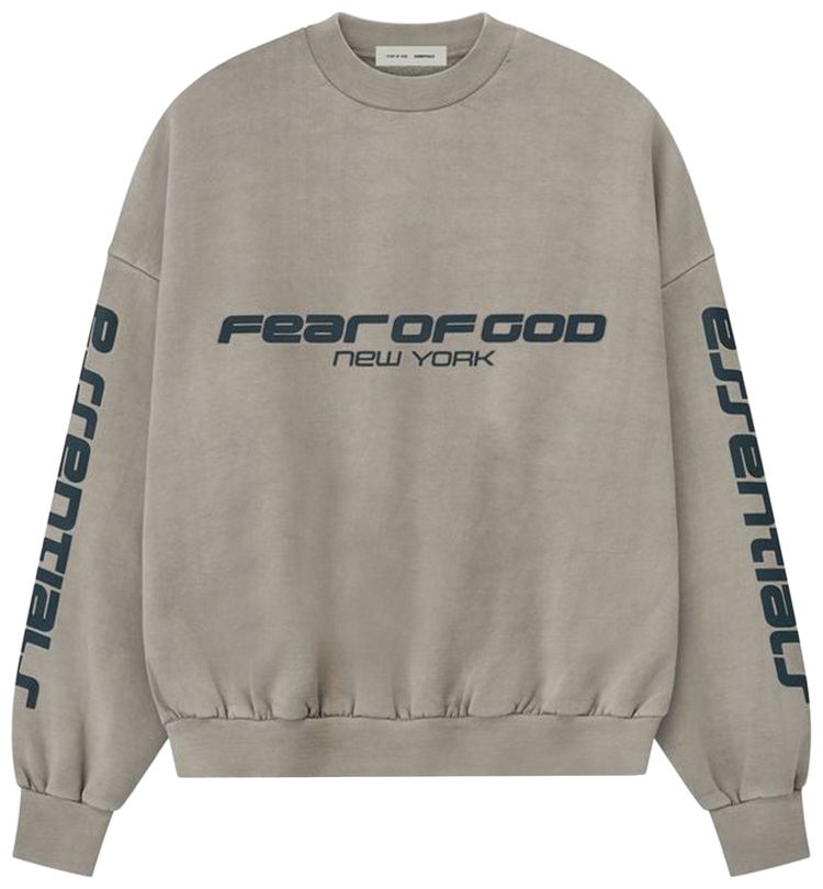 

Укороченная свободная толстовка из плотного флиса Fear of God Essentials, серый