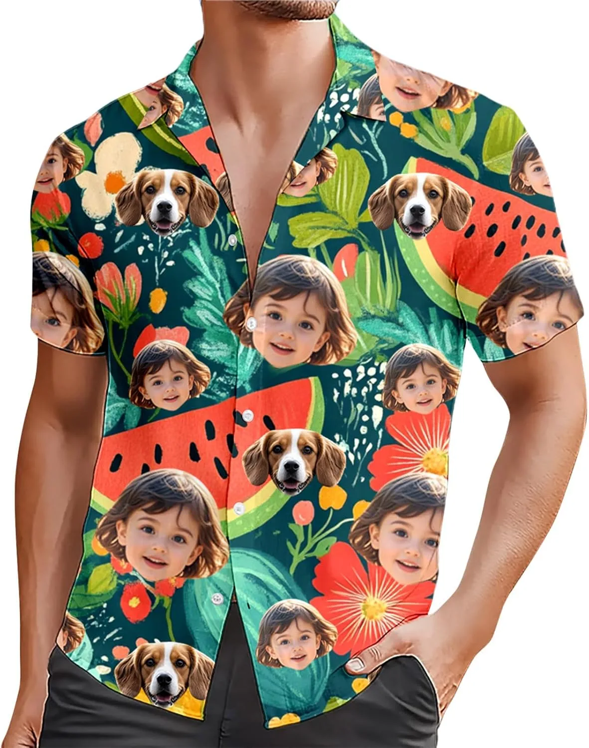 

Кастомизированная гавайская рубашка с принтом JHOKCI