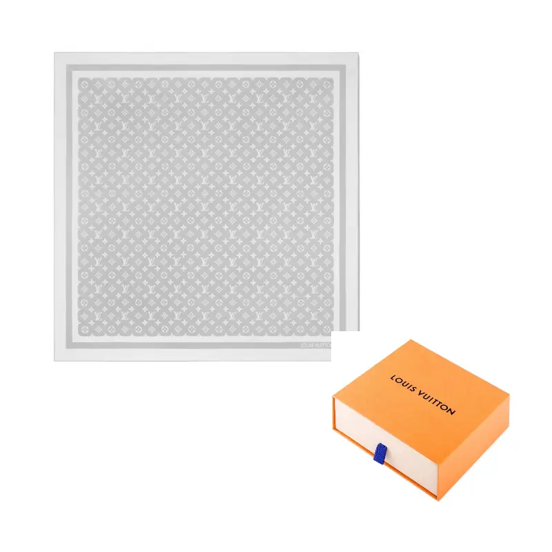 

LOUIS VUITTON Шёлковый шарф Mulberry серый, Gray