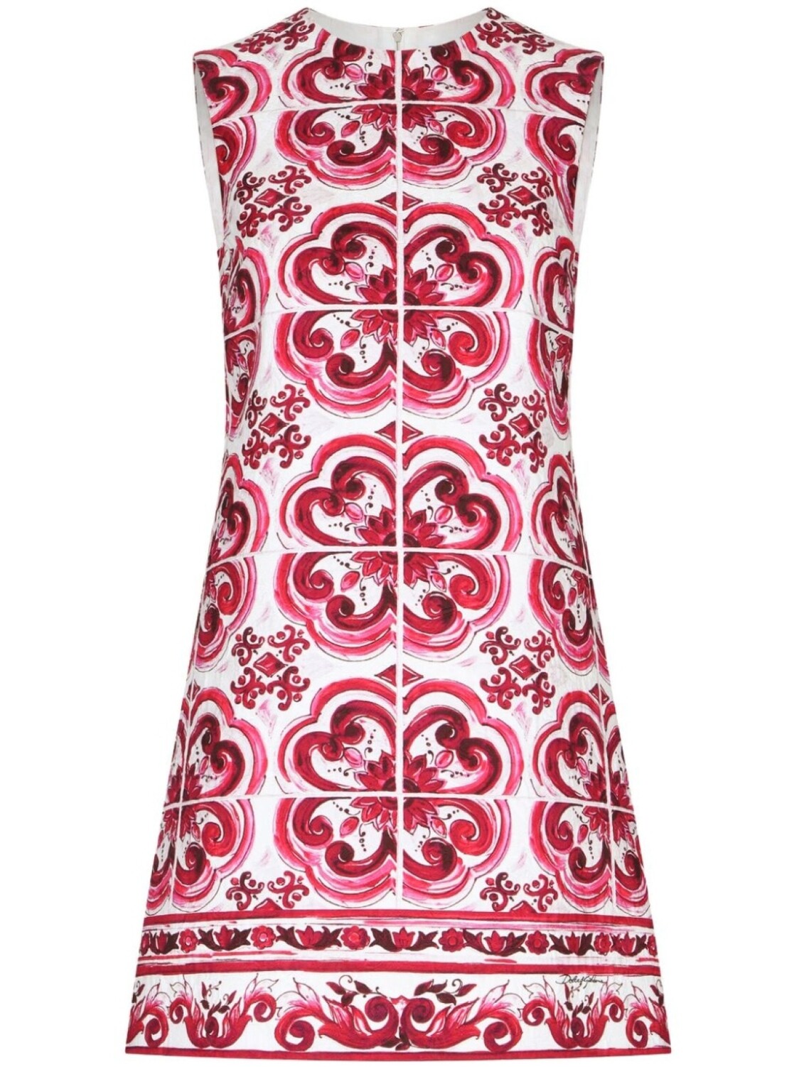 

Dolce & Gabbana платье-трапеция мини с принтом Majolica, белый
