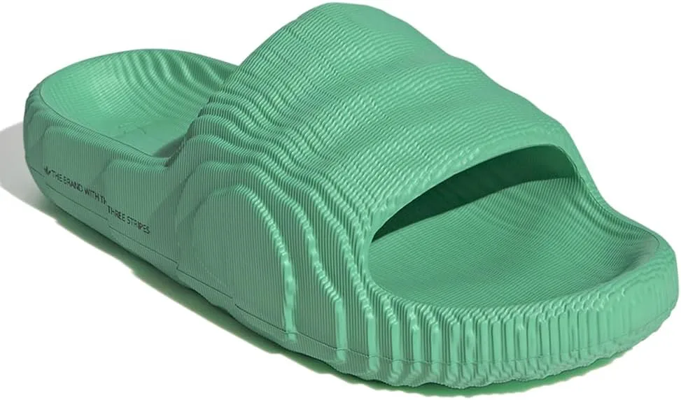 Женские сандалии Adidas Adilette 22 слайд, повседневные, низкий каблук 1-2" - зеленые, зеленый — фото 2