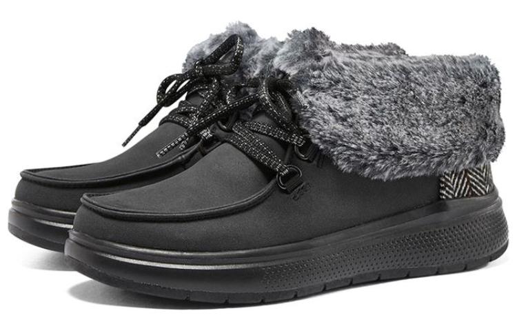 Зимние ботинки женские Skechers BOBS Skipper низкие комбинированные, черный — фото 4