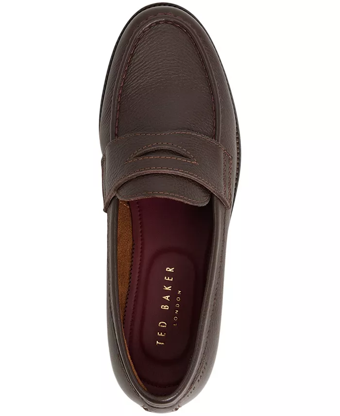 Мужские туфли-лоферы Parliament для официальных мероприятий Ted Baker, коричневый — фото 4