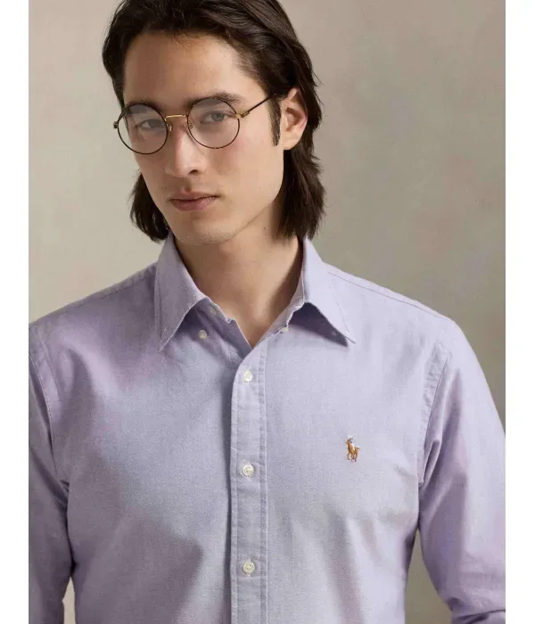 Рубашка custom fit Polo Ralph Lauren, лавандовый — фото 4