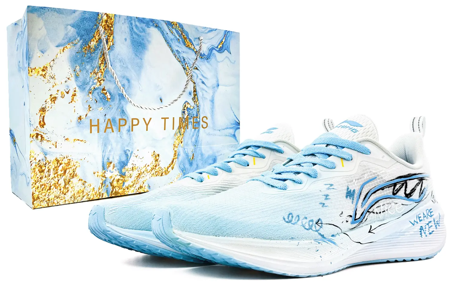 

LINING Wuyue амортизирующие устойчивые к истиранию дышащие низкие повседневные кроссовки для бега мужские blue white