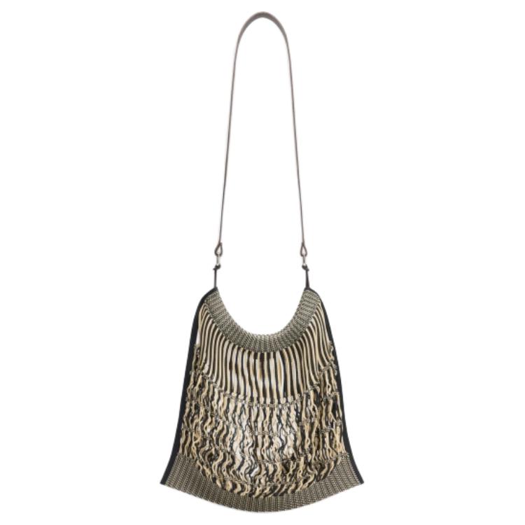 

Lemaire Нейлоновая кросс-боди сумка унисекс глянцевый каштан и черный