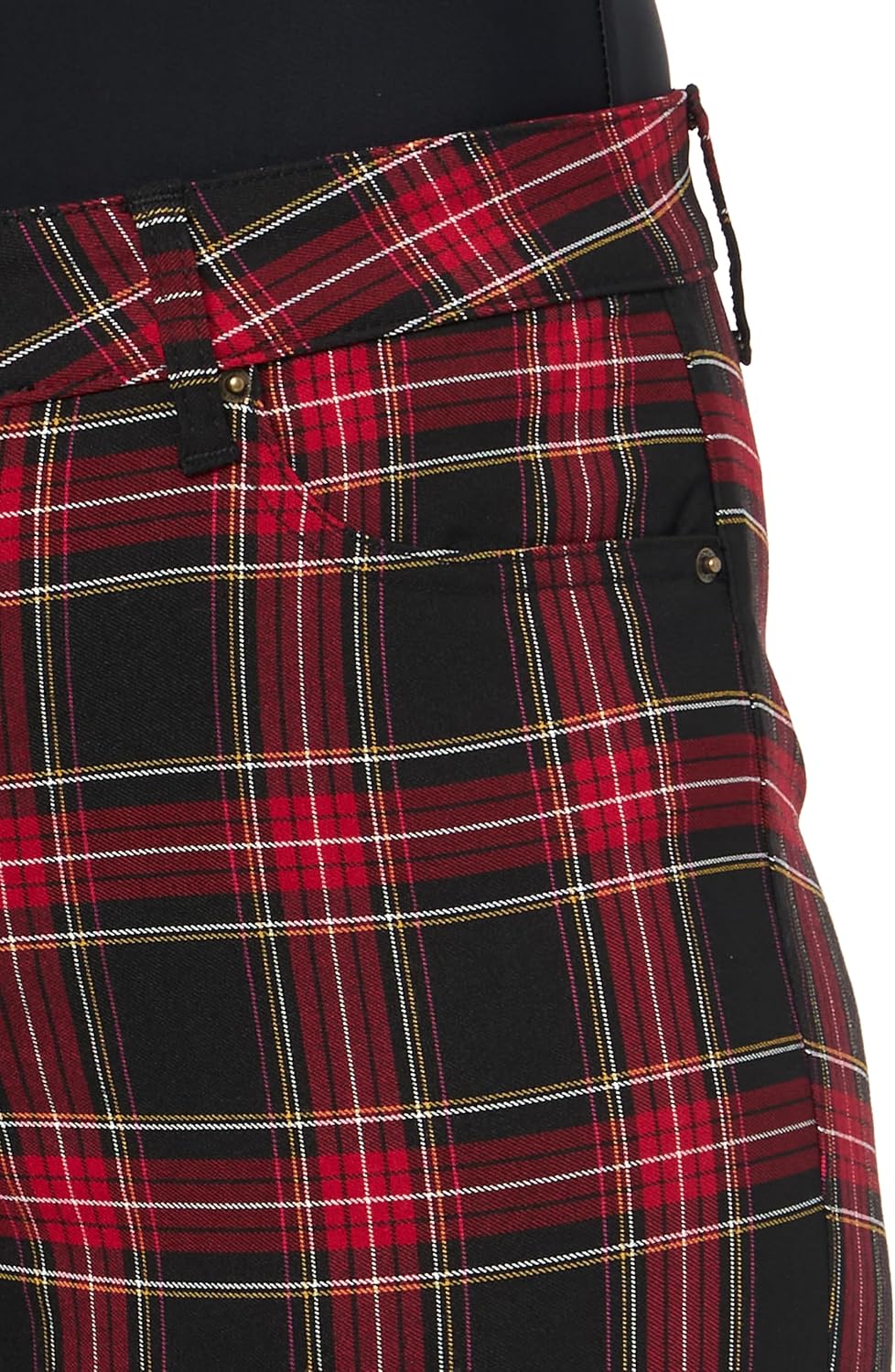 Женские брюки Tommy Hilfiger с принтом, повседневные, клетчатые, облегающие, по щиколотку, Red Multi — фото 3