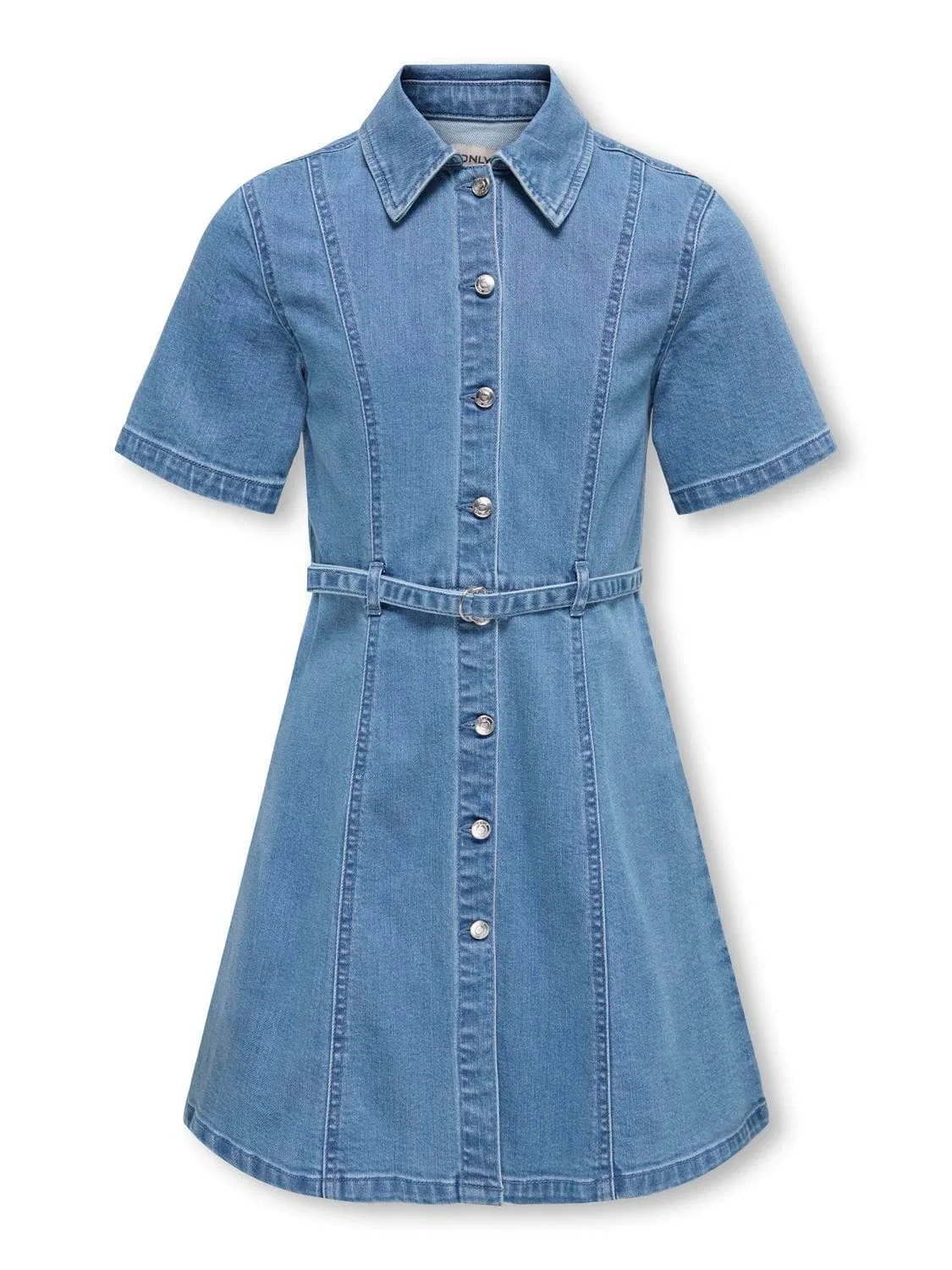 Платье джинсовое с поясом KIDS ONLY, medium blue denim