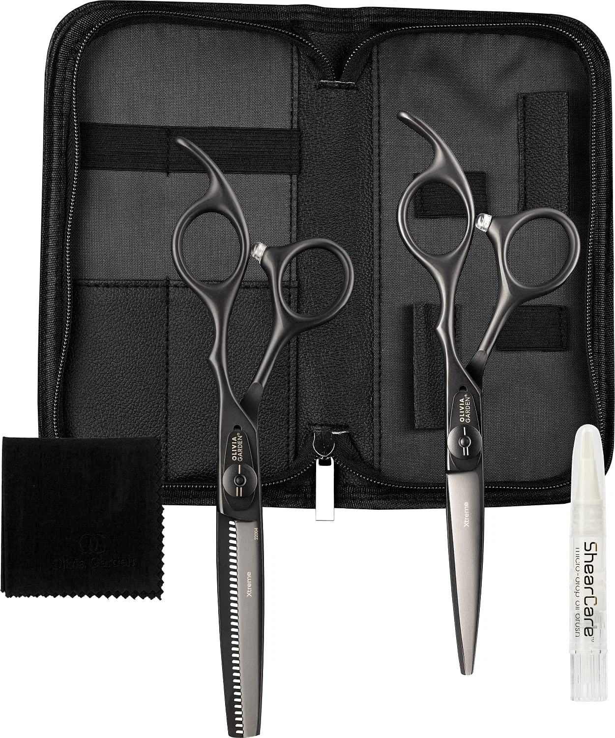 Набор парикмахерских ножниц «Xtreme Matt Black» из 2 шт. от Olivia Garden Olivia Garden