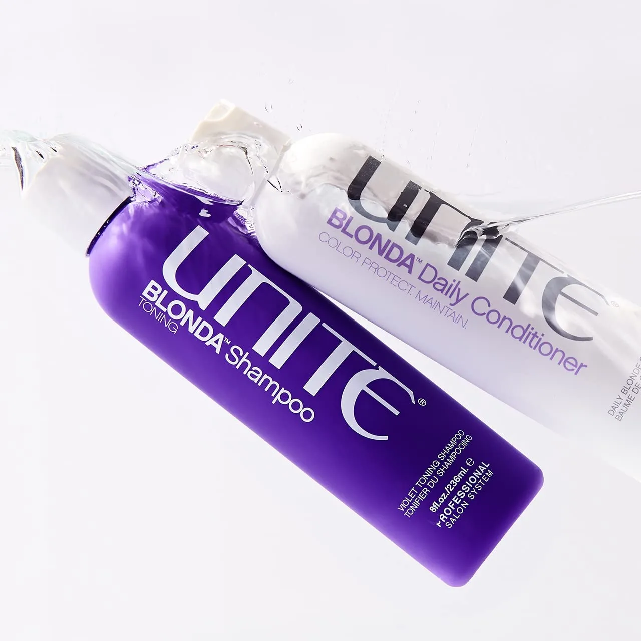 Кондиционер для волос UNITE Hair - BLONDA Daily Conditioner - Фиолетовая формула - Поддерживает светлый оттенок, увлажняет, защищает, 227 мл, gray — фото 2