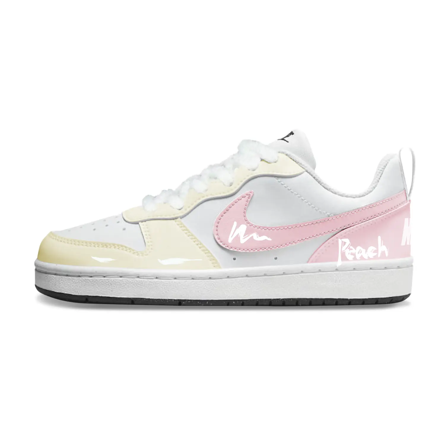 

Nike Кроссовки для скейтбординга Court Borough Summer Sweet Peach Low Top для детей, желтые, белые, подростковые