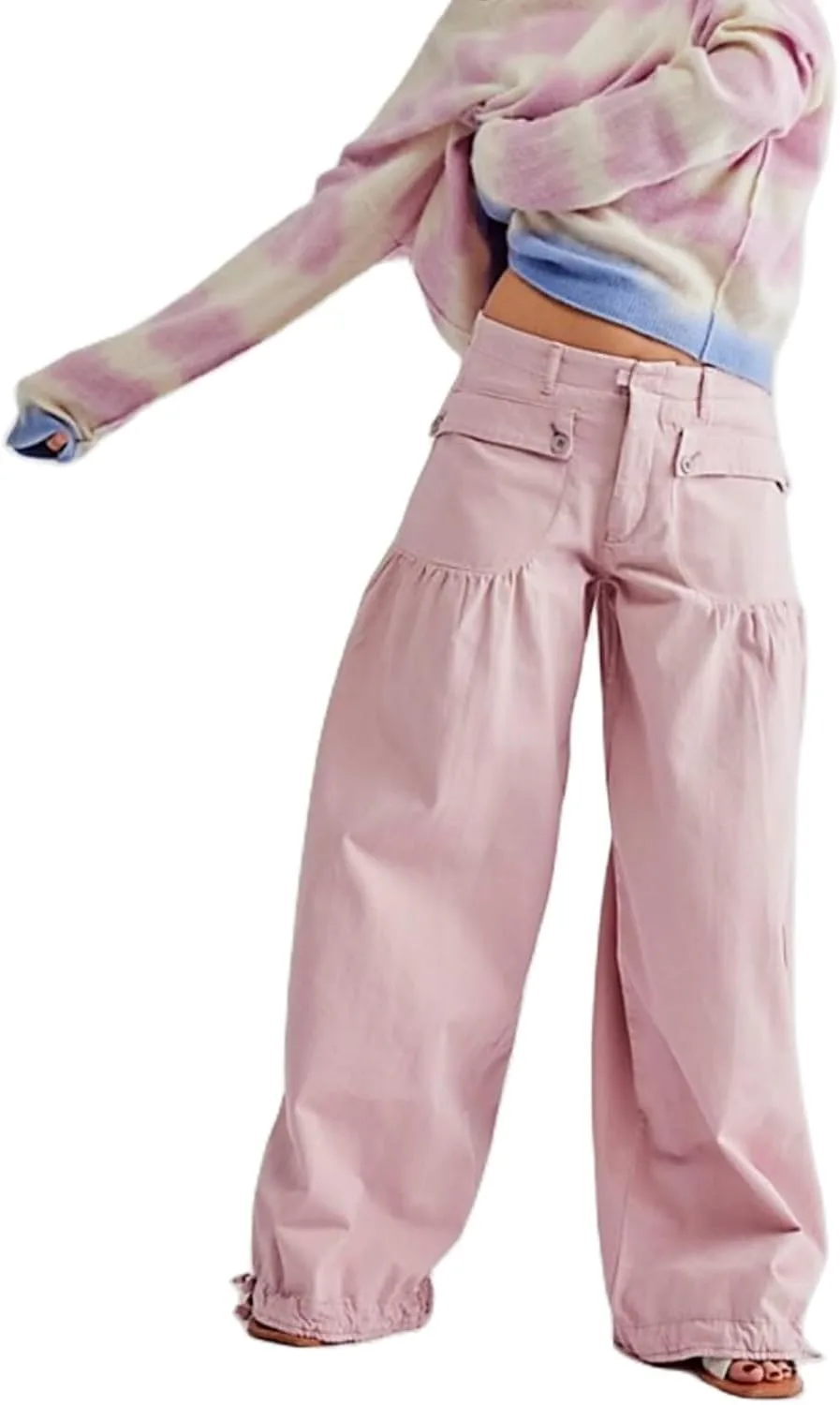 

Женские джинсы Y2k с высокой талией и широкими штанинами Qmlyev