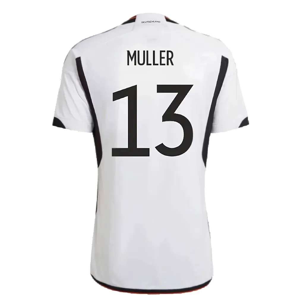 Футбольная футболка Germany Junior Home 2022-2023 Müller 13, белый — фото 2