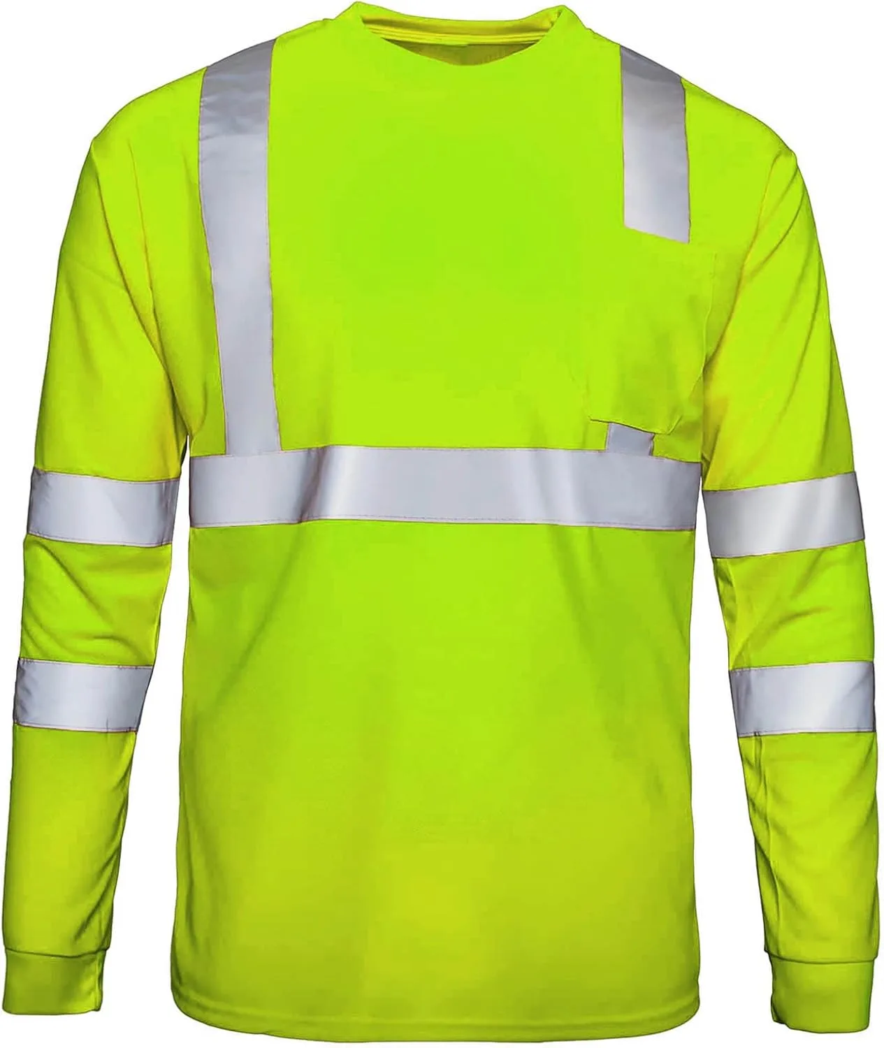 Мужская футболка с длинным рукавом High Visibility Class 3 для строительных работ — фото 3