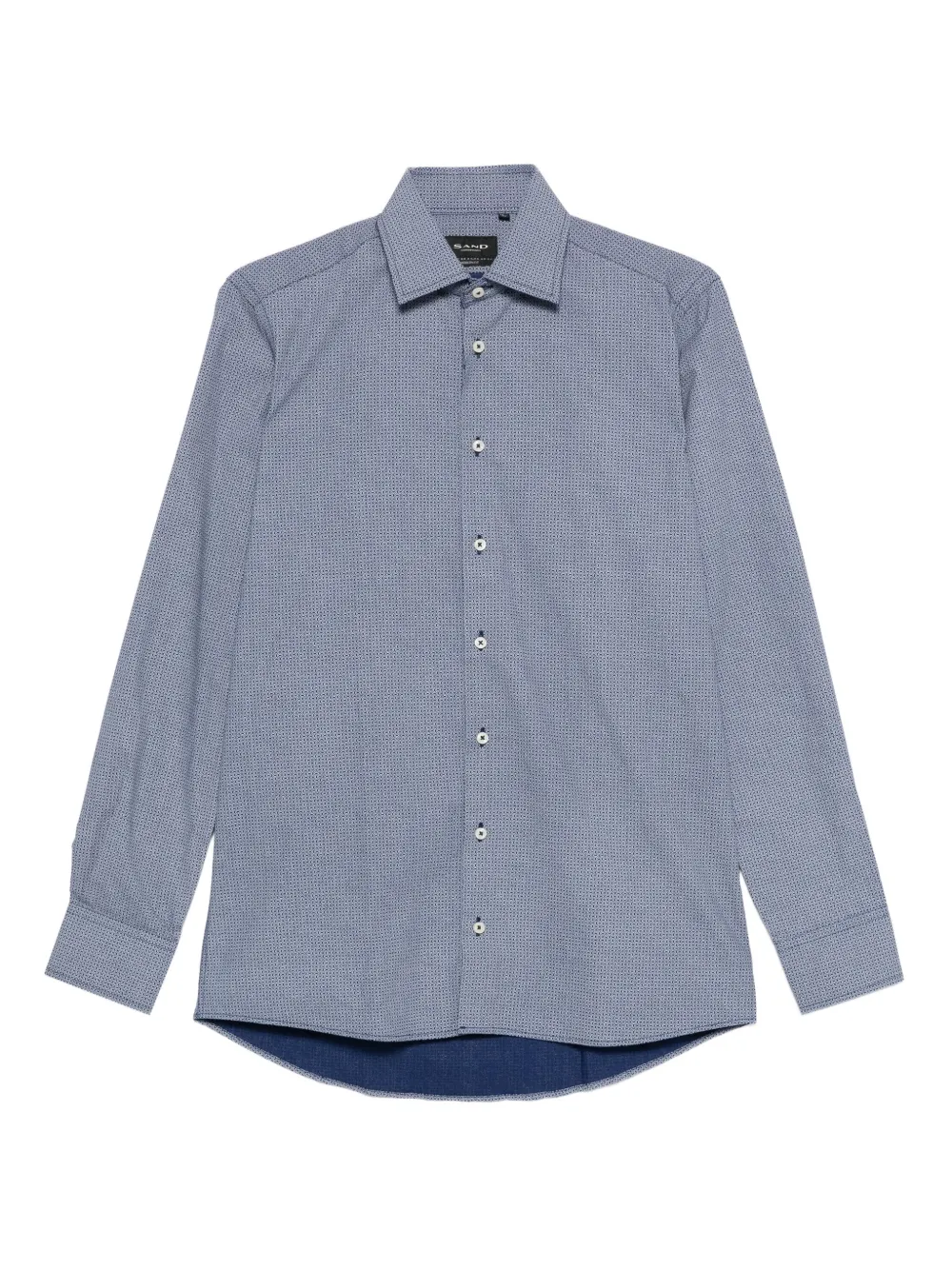 

Рубашка из хлопка с геометрическим принтом Sand, синий