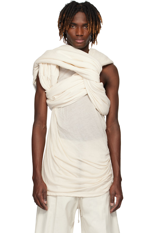 

Футболка с принтом тройного пончика Hollywood Rick Owens, цвет natural