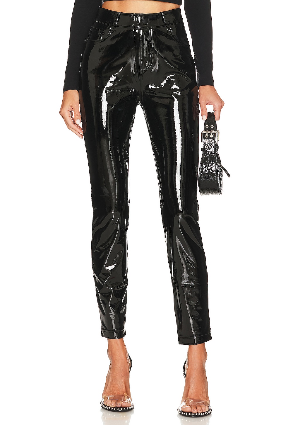 

Брюки Commando Faux Patent Leather, черный