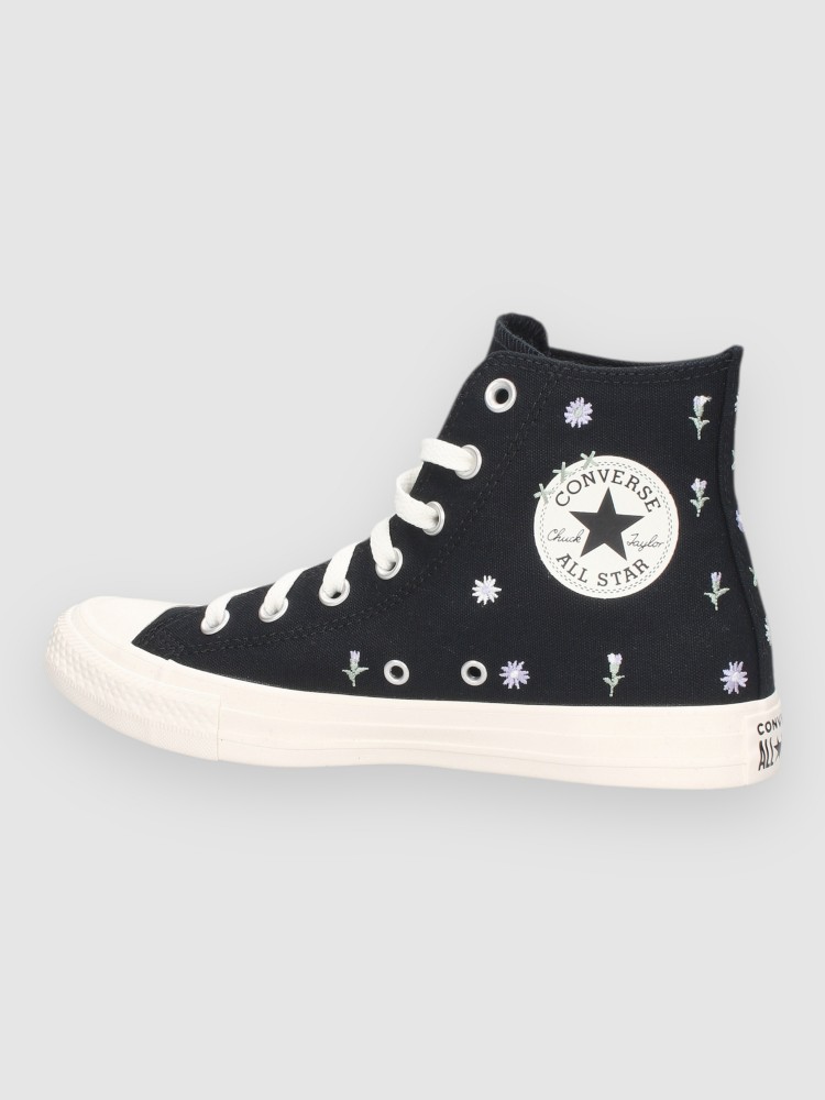 Кроссовки Converse Chuck Taylor All Star Embroidered Flower Sneakers, black/egret/foothill gree — фото 2