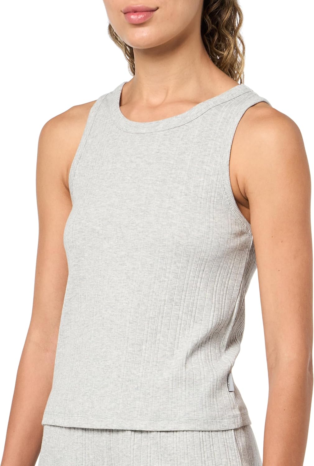 Женский комплект Calvin Klein Refined Rib Tank Short, Grey Heather — фото 4