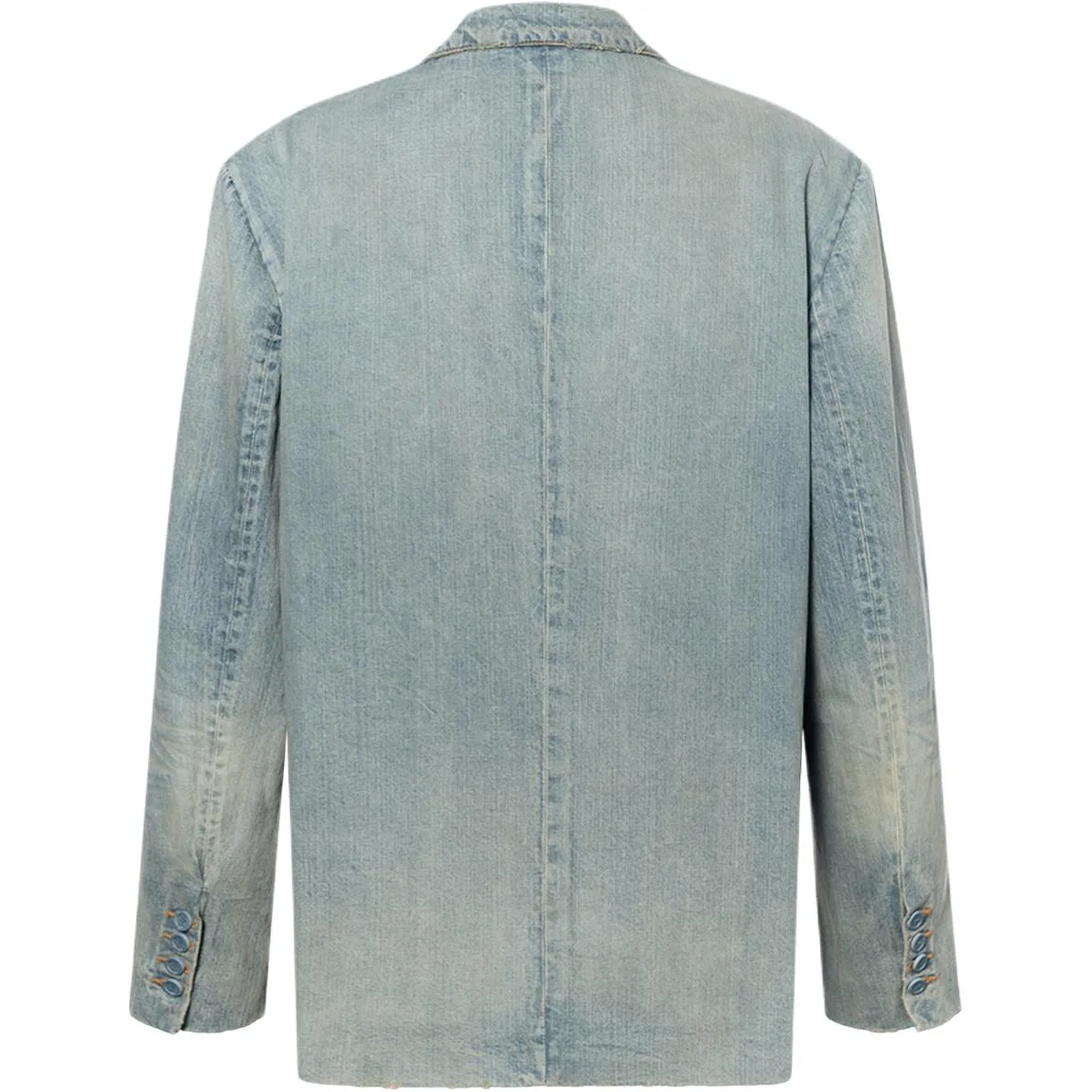 Женский пиджак для делового костюма Regular Fit Balenciaga, Washed Blue — фото 2