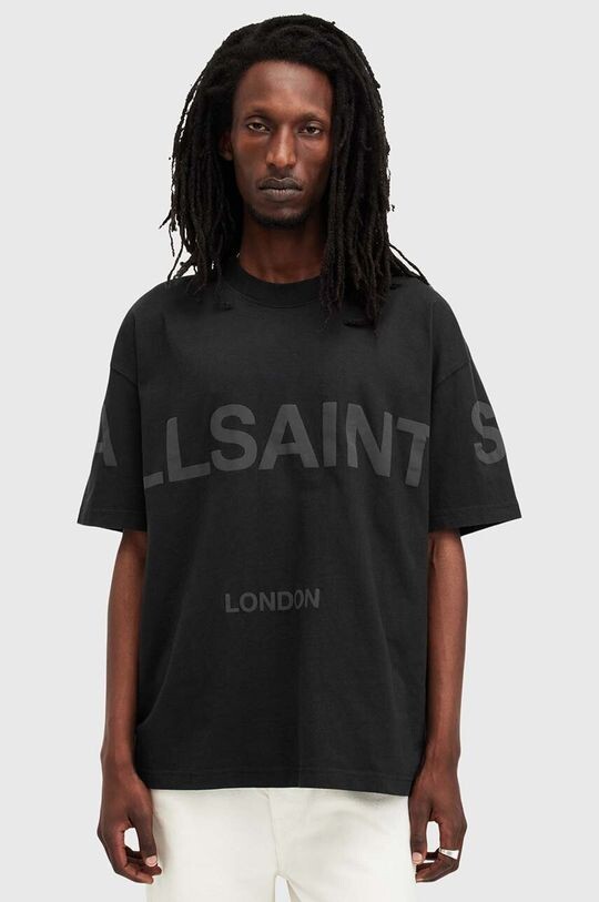 

Хлопковая футболка BIGGY AllSaints, черный