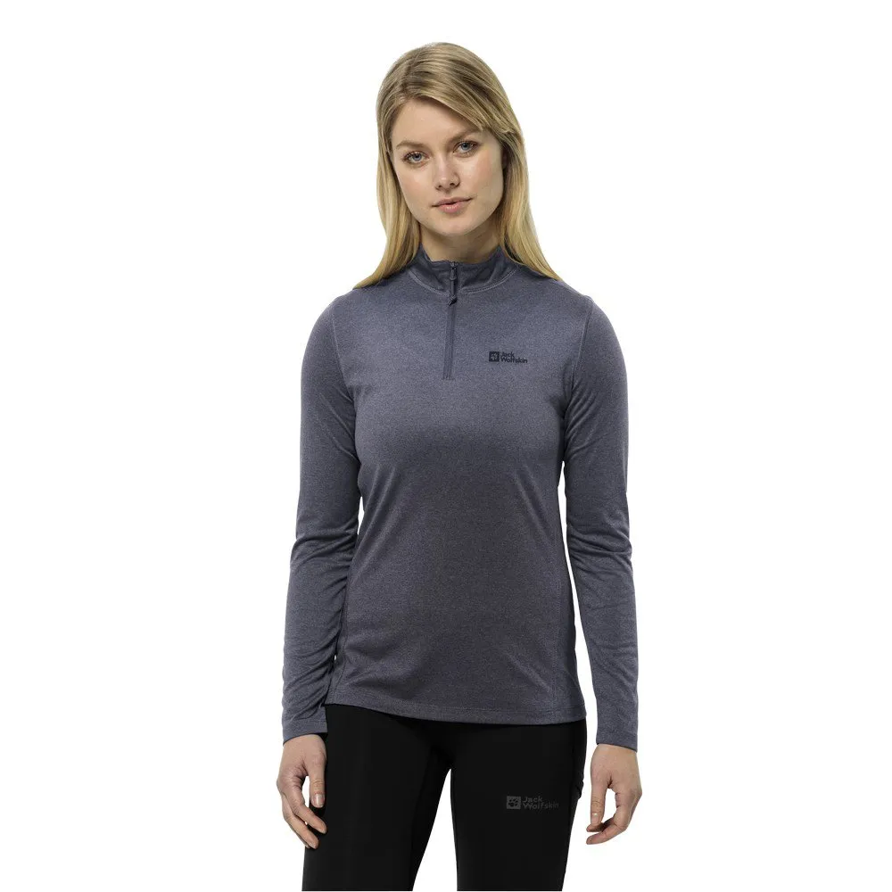 

Футболка Jack Wolfskin Sky Thermal Half Zip long sleeve, серый