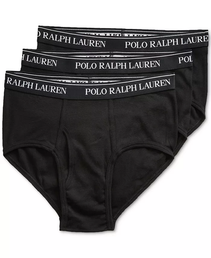 

Мужские хлопковые трусы Big & Tall, 3 шт Polo Ralph Lauren, черный