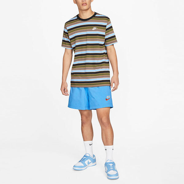 Шорты sportswear solid color logo micro mark waterproof woven sports shorts blue Nike, мультиколор — фото 3