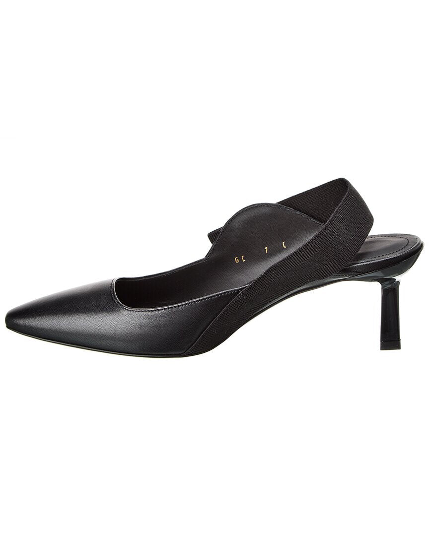Кожаные туфли Ferragamo Vara с пяткой на пятке Salvatore Ferragamo, черный