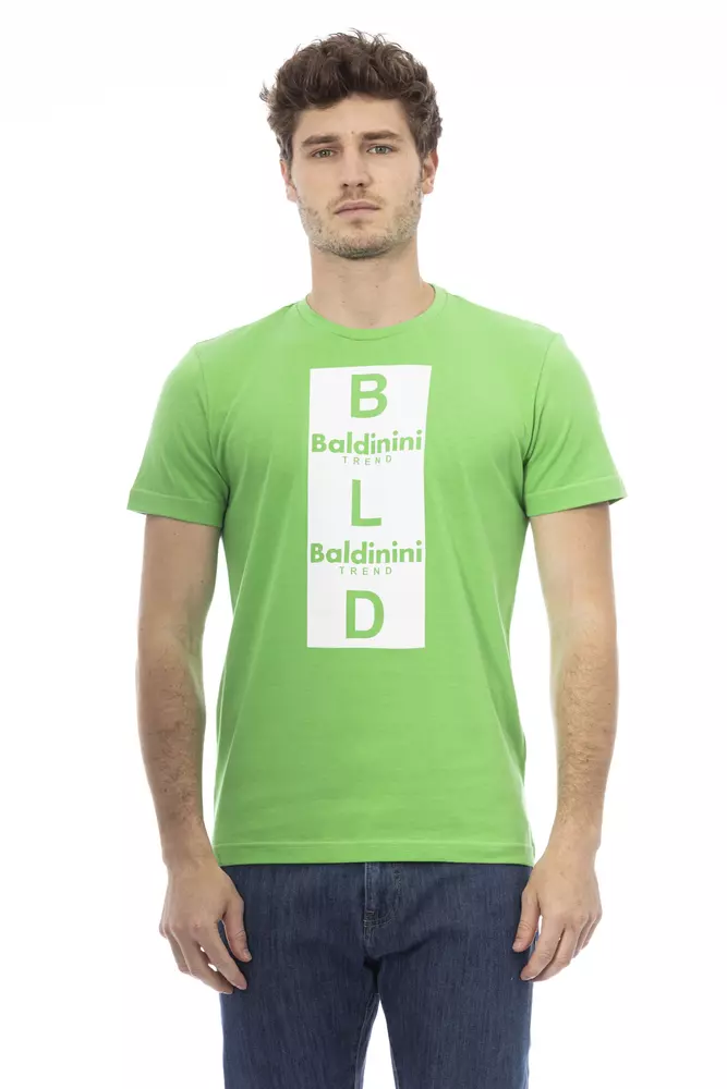 

Зеленая хлопковая мужская футболка Baldinini Trend, Green