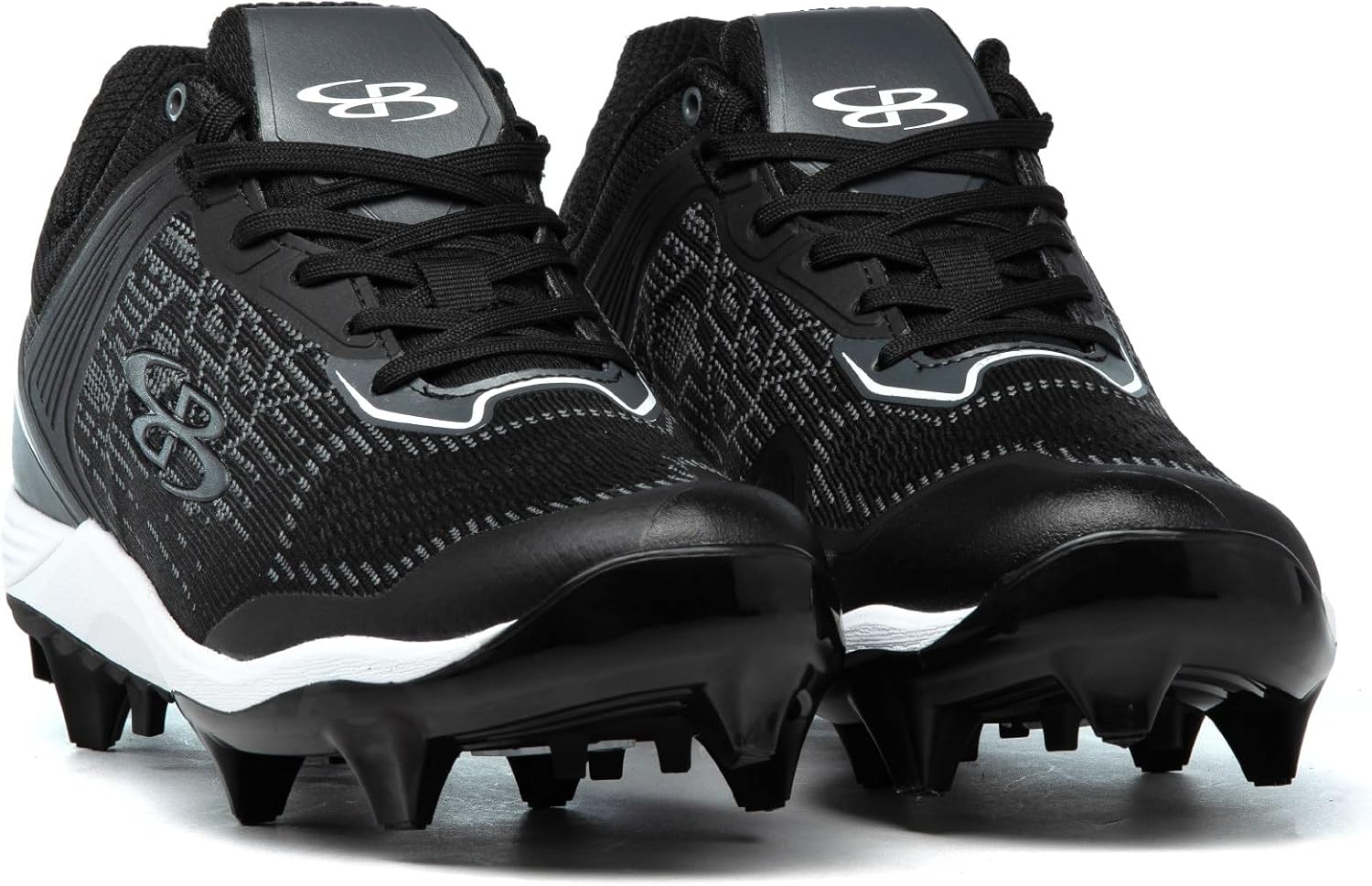 Мужские бутсы Boombah Viper Pureknit с литой подошвой - Status - Разные цвета - Разные размеры, черный/угольный — фото 4