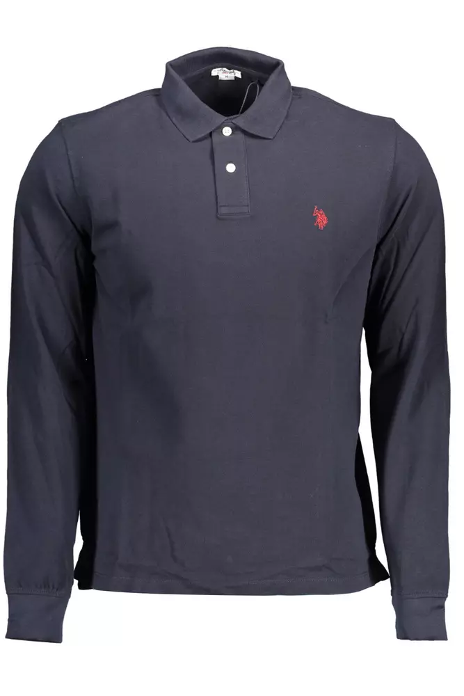 

Синяя хлопковая мужская рубашка поло U.S. Polo Assn.