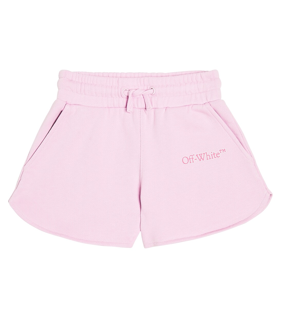 

Большие хлопковые шорты в книжном стиле Off-White Kids, фиолетовый