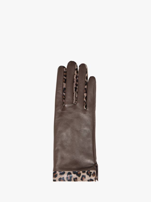 

Перчатки Maria с леопардовым принтом ICHI, Coffee Bean