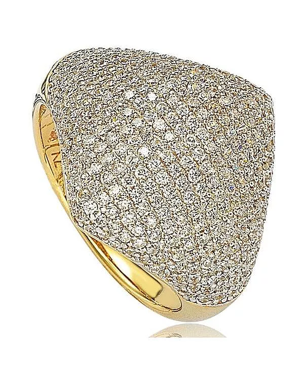 

Кольцо Suzy Levian из стерлингового серебра с современным паве из кубических цирконий Suzy Levian New York, gold