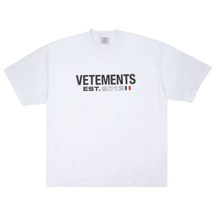 

Футболка Vetements Flag Logo 'White', белый