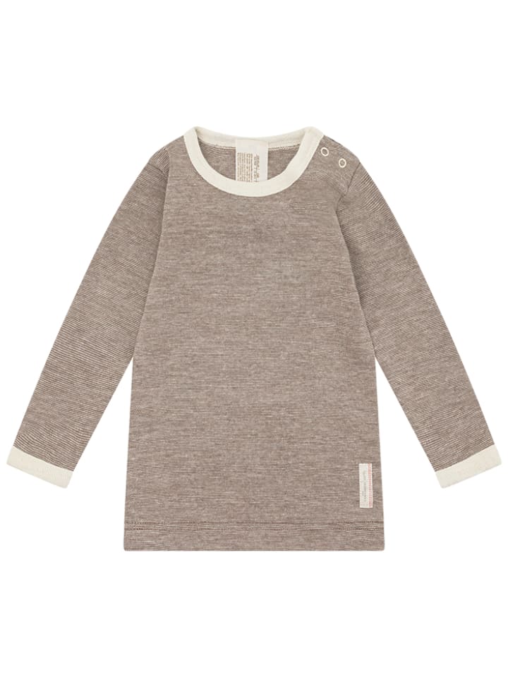 

Детская рубашка из смеси шерсти и шелка цвета нуга меланж comazo earth