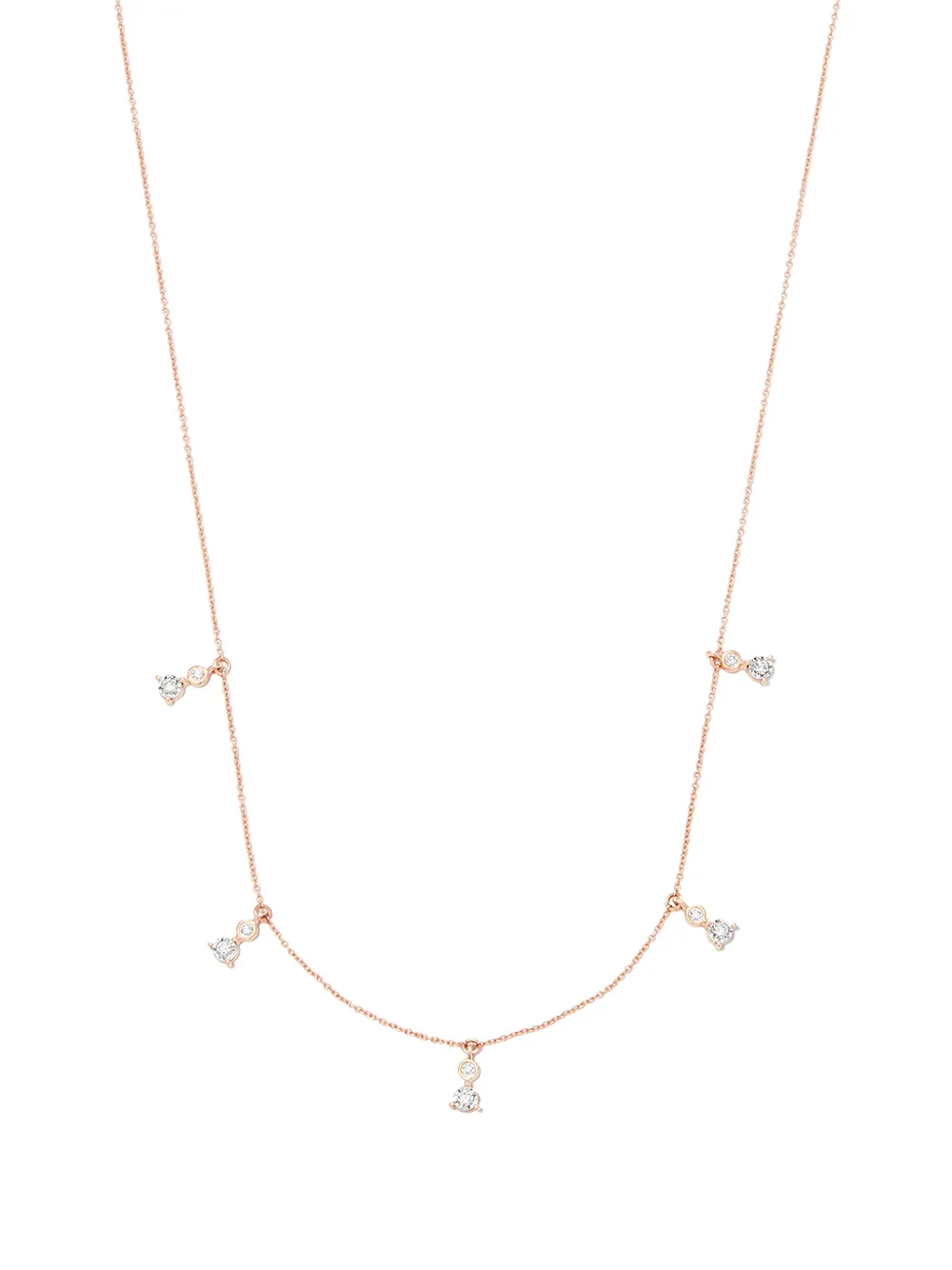 

Колье Ava Bea Dew Drop Station из розового золота с бриллиантами Dana Rebecca Designs, розовый