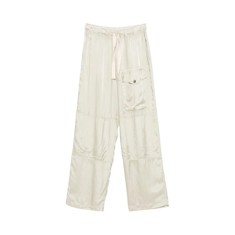

Брюки Dries Van Noten Viscose Drawstring Pants 'Cement', серый